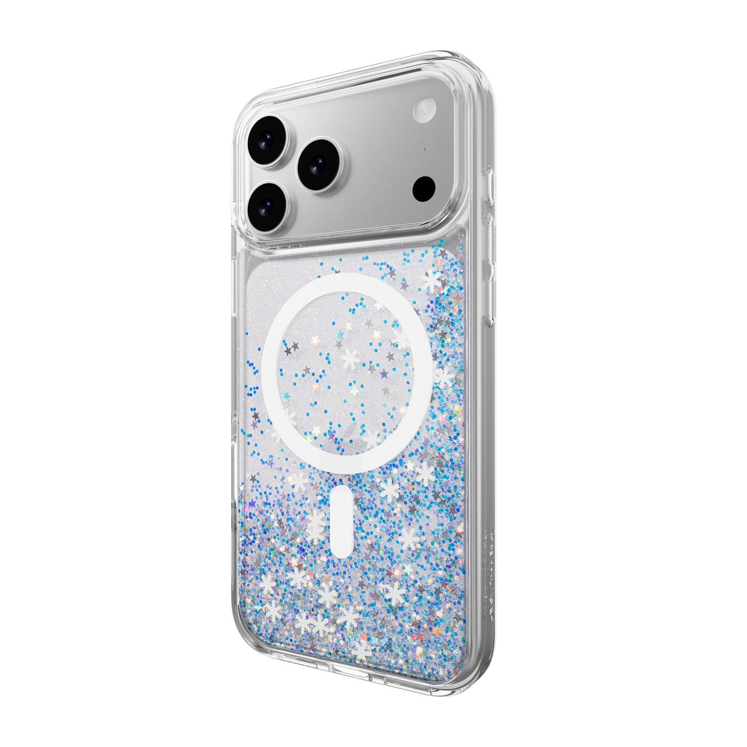 SwitchEasy iPhone 17 Pro Max Starfield M 3D Glitter Protective Case, Frozen White Ring