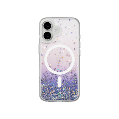 SwitchEasy iPhone 17 Starfield M 3D Glitter Protective Case, Twilight White Ring