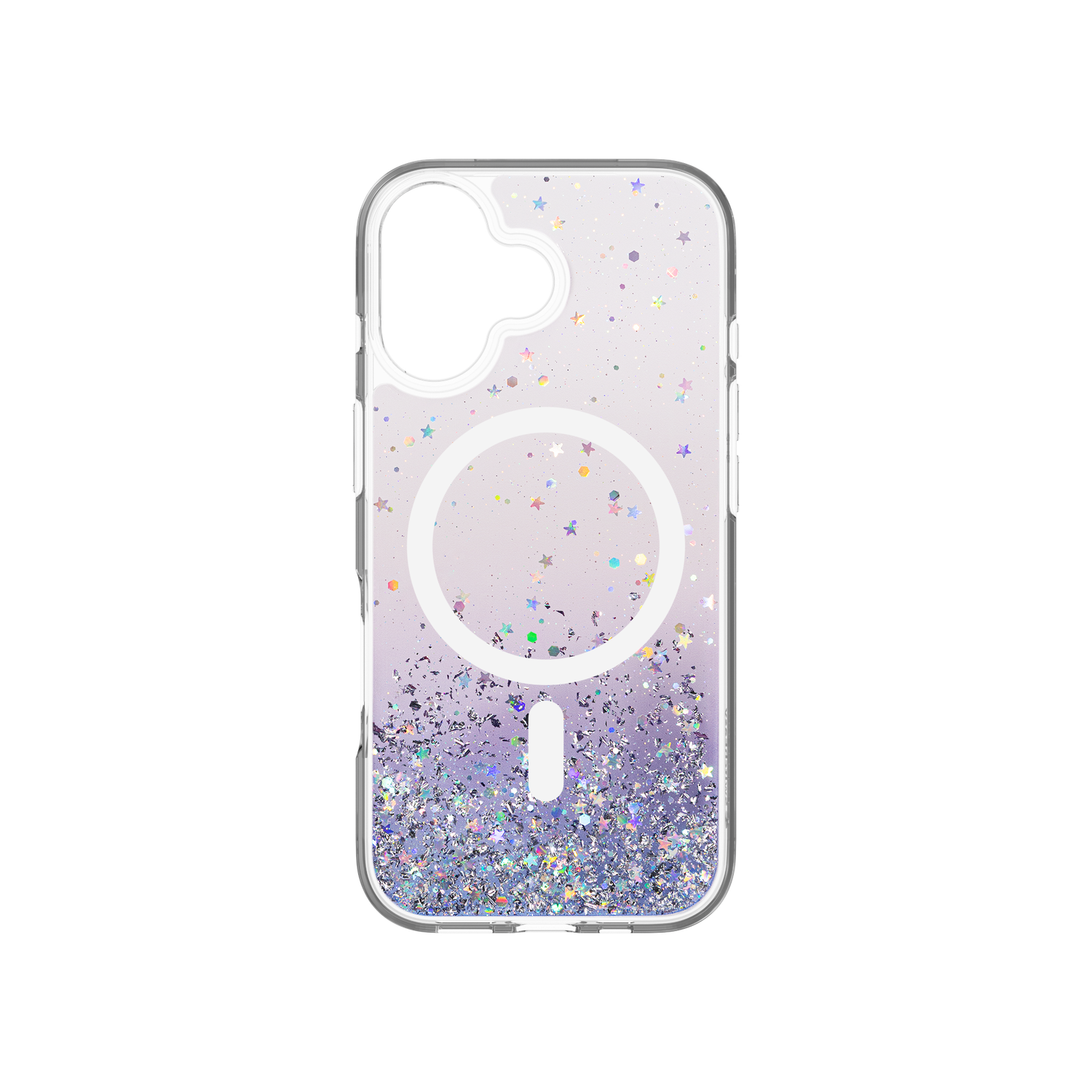 SwitchEasy iPhone 17 Starfield M 3D Glitter Protective Case, Twilight White Ring