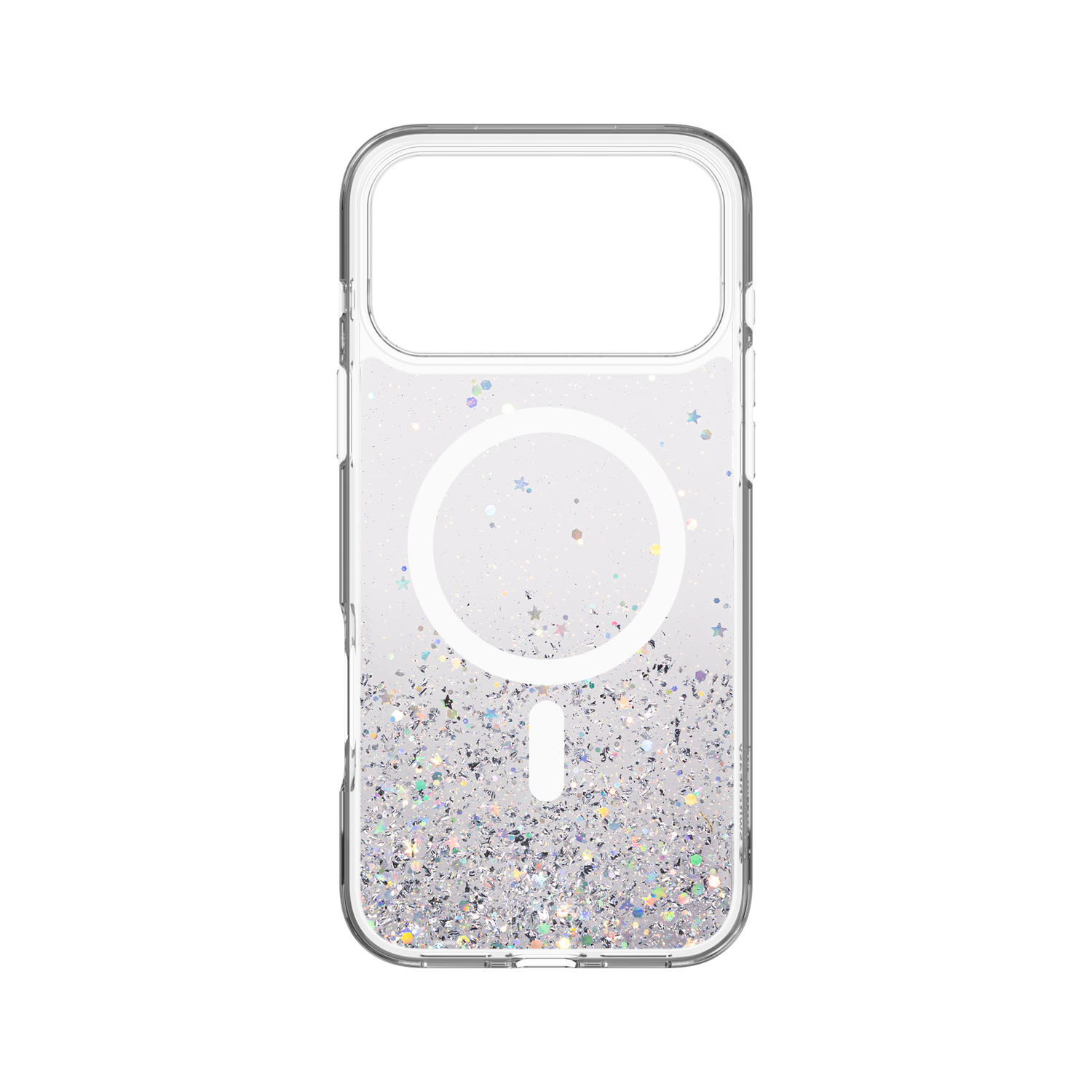 SwitchEasy iPhone 17 Pro Max Starfield M 3D Glitter Protective Case, Transparent White Ring