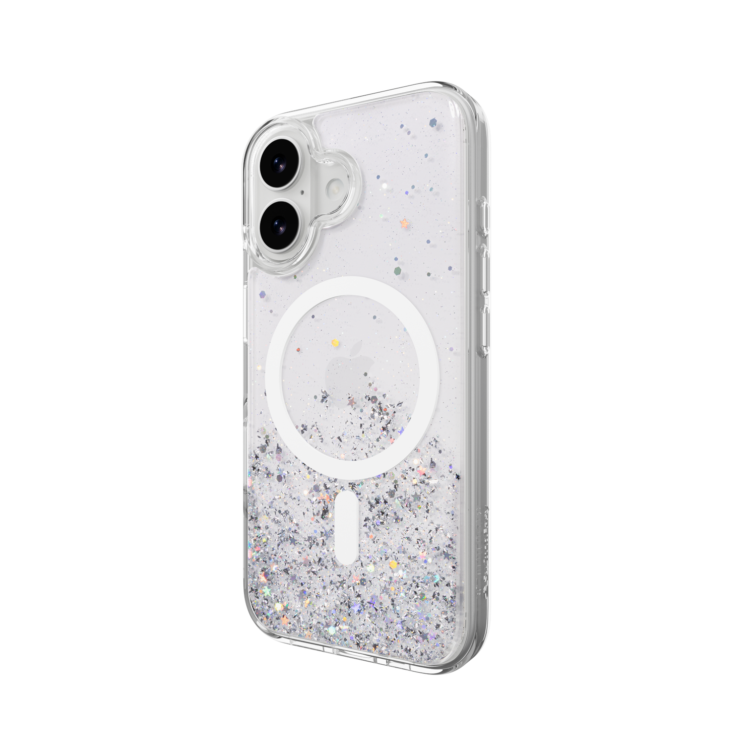 SwitchEasy iPhone 17 Starfield M 3D Glitter Protective Case, Transparent White Ring