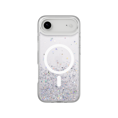 SwitchEasy iPhone 17 Air Starfield M 3D Glitter Protective Case, Transparent White Ring