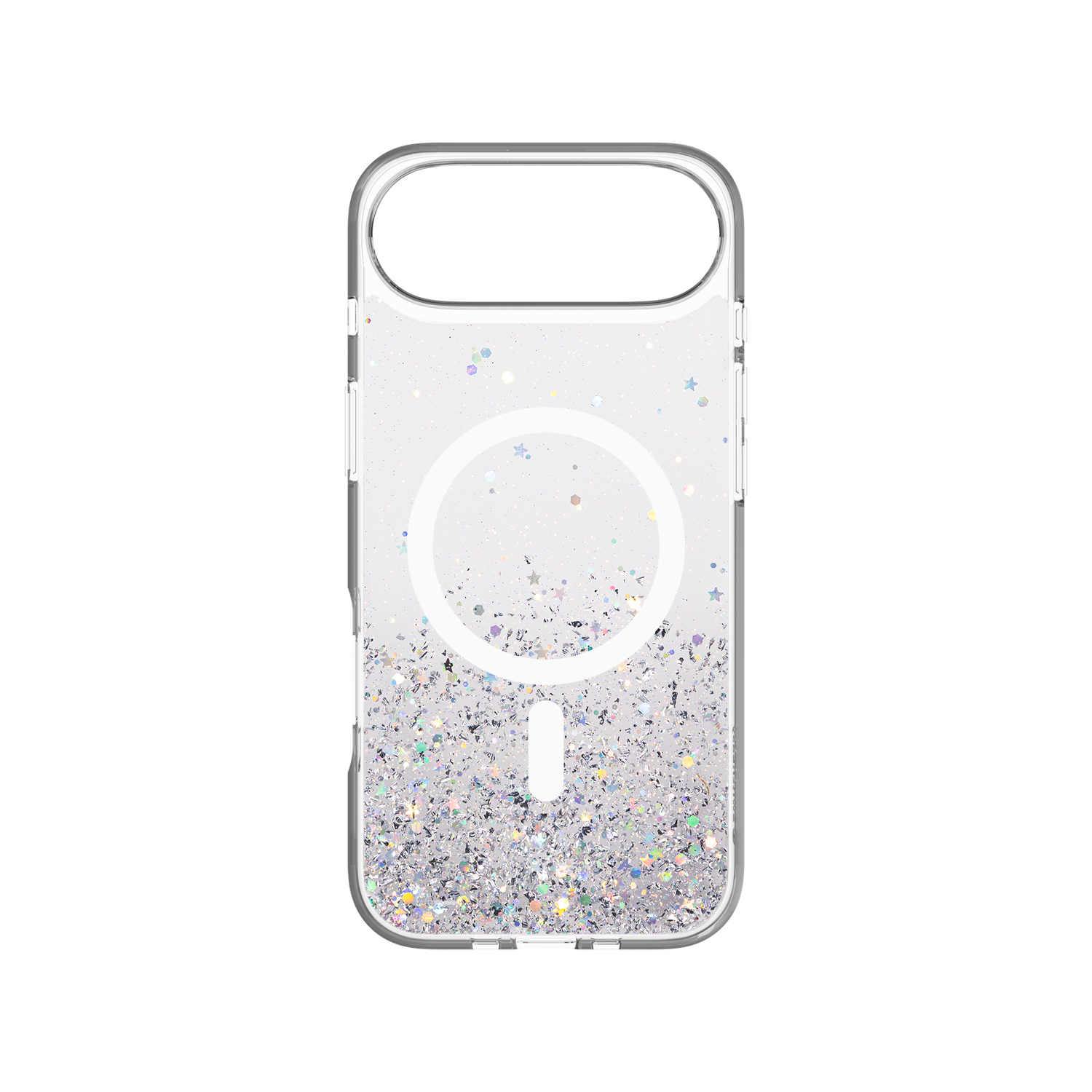 SwitchEasy iPhone 17 Air Starfield M 3D Glitter Protective Case, Transparent White Ring