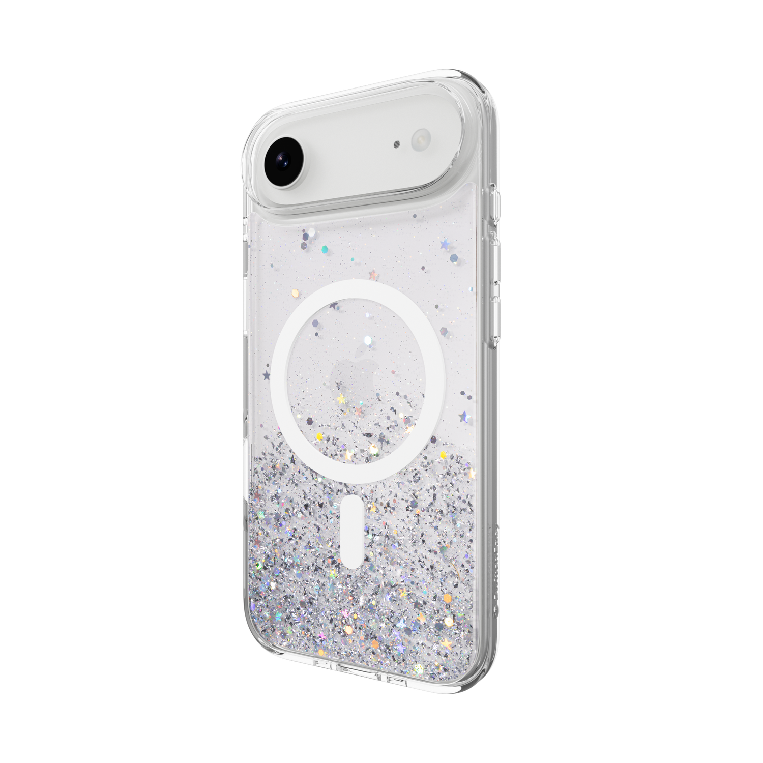 SwitchEasy iPhone 17 Air Starfield M 3D Glitter Protective Case, Transparent White Ring