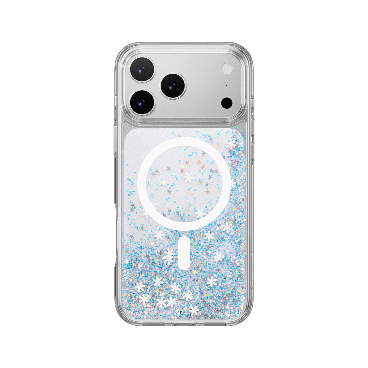 SwitchEasy iPhone 17 Pro Max Starfield M 3D Glitter Protective Case, Frozen White Ring