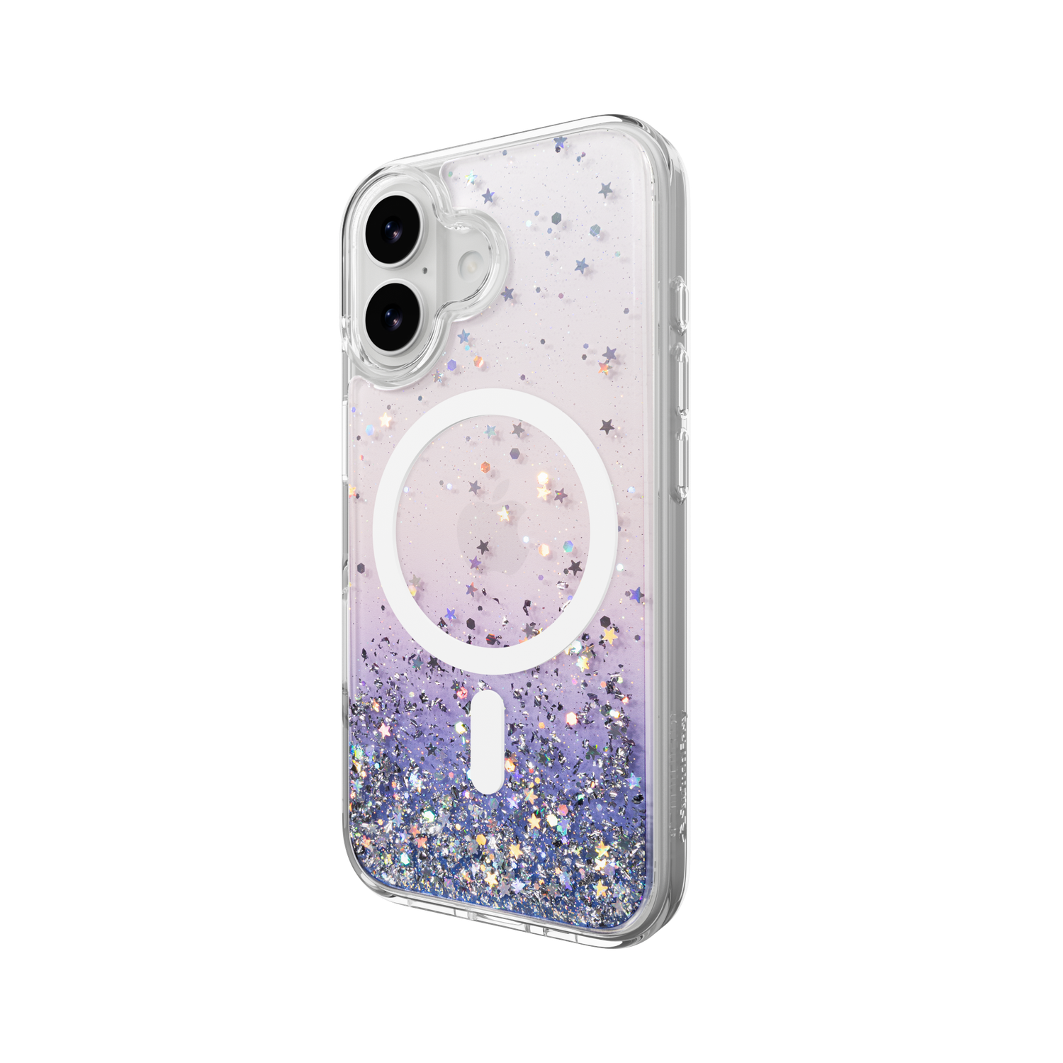 SwitchEasy iPhone 17 Starfield M 3D Glitter Protective Case, Twilight White Ring