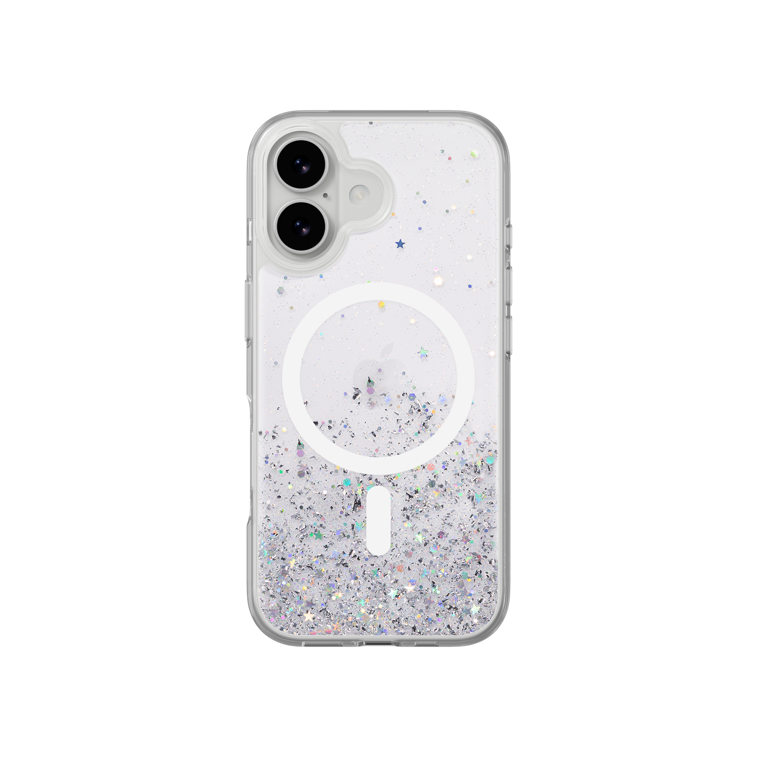 SwitchEasy iPhone 17 Starfield M 3D Glitter Protective Case, Transparent White Ring