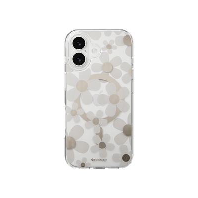 SwitchEasy iPhone 17 Fleur M 3D Patterned Protective Case, Golden Gray