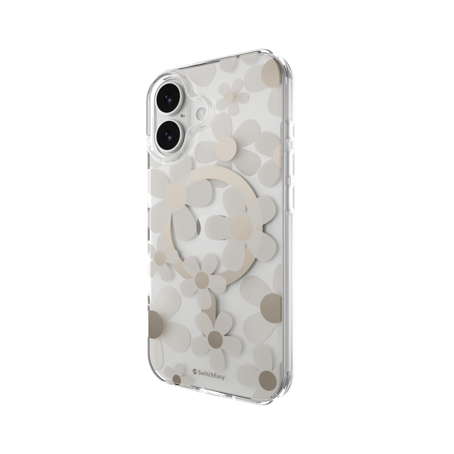 SwitchEasy iPhone 17 Fleur M 3D Patterned Protective Case, Golden Gray