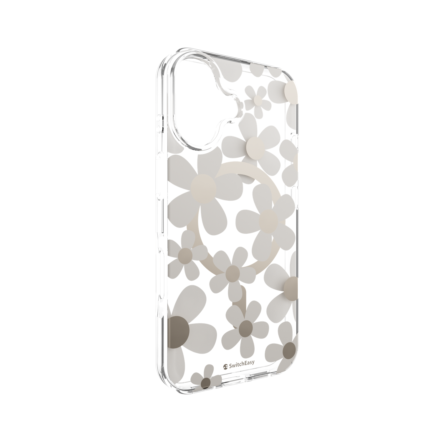 SwitchEasy iPhone 17 Fleur M 3D Patterned Protective Case, Golden Gray