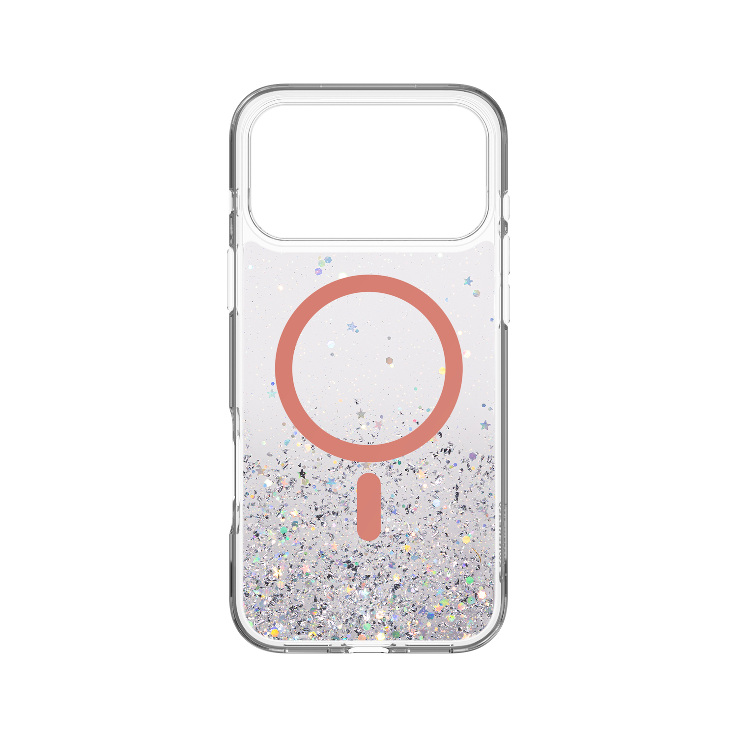 SwitchEasy iPhone 17 Pro Max Starfield M 3D Glitter Protective Case, Transparent Coral Ring