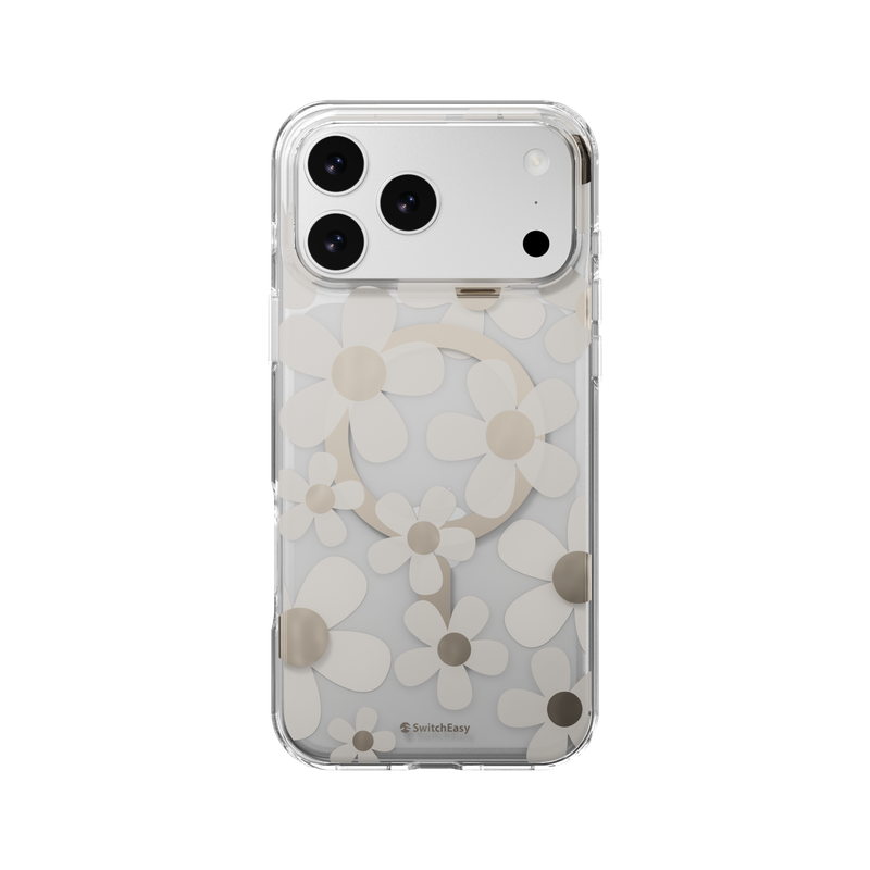 SwitchEasy iPhone 17 Pro Max Fleur M 3D Patterned Protective Case, Golden Gray