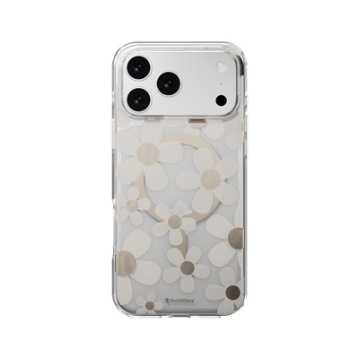 SwitchEasy iPhone 17 Pro Max Fleur M 3D Patterned Protective Case, Golden Gray