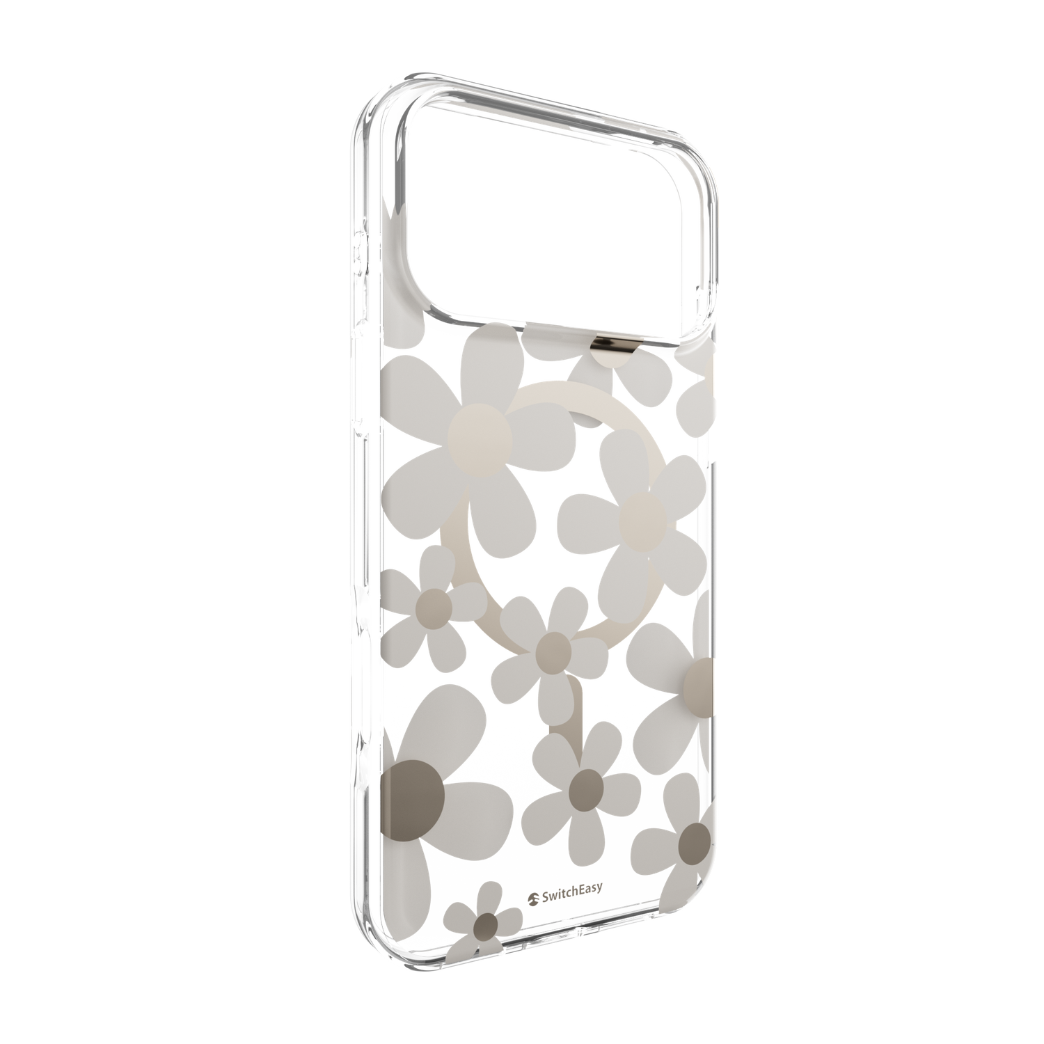 SwitchEasy iPhone 17 Pro Max Fleur M 3D Patterned Protective Case, Golden Gray