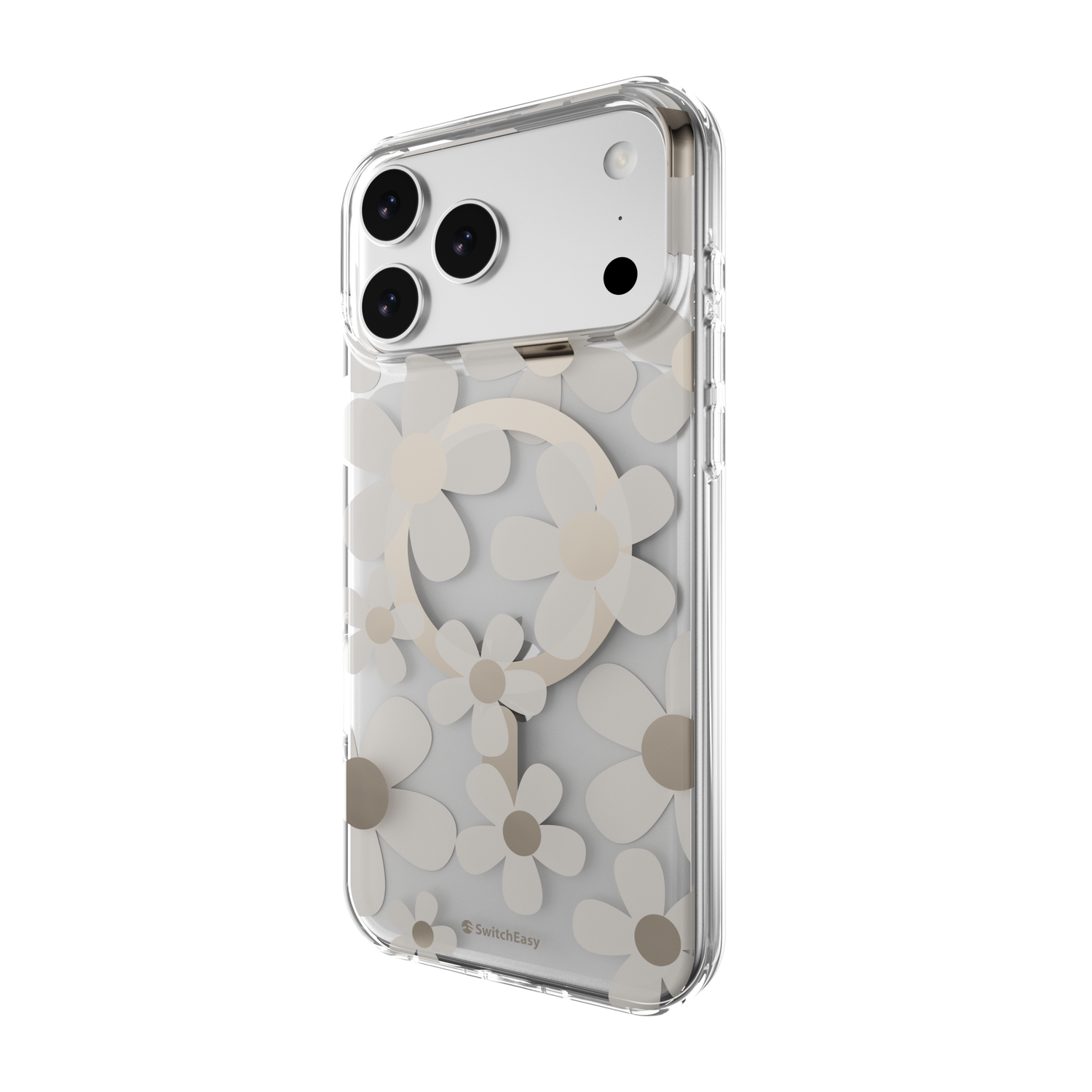 SwitchEasy iPhone 17 Pro Max Fleur M 3D Patterned Protective Case, Golden Gray
