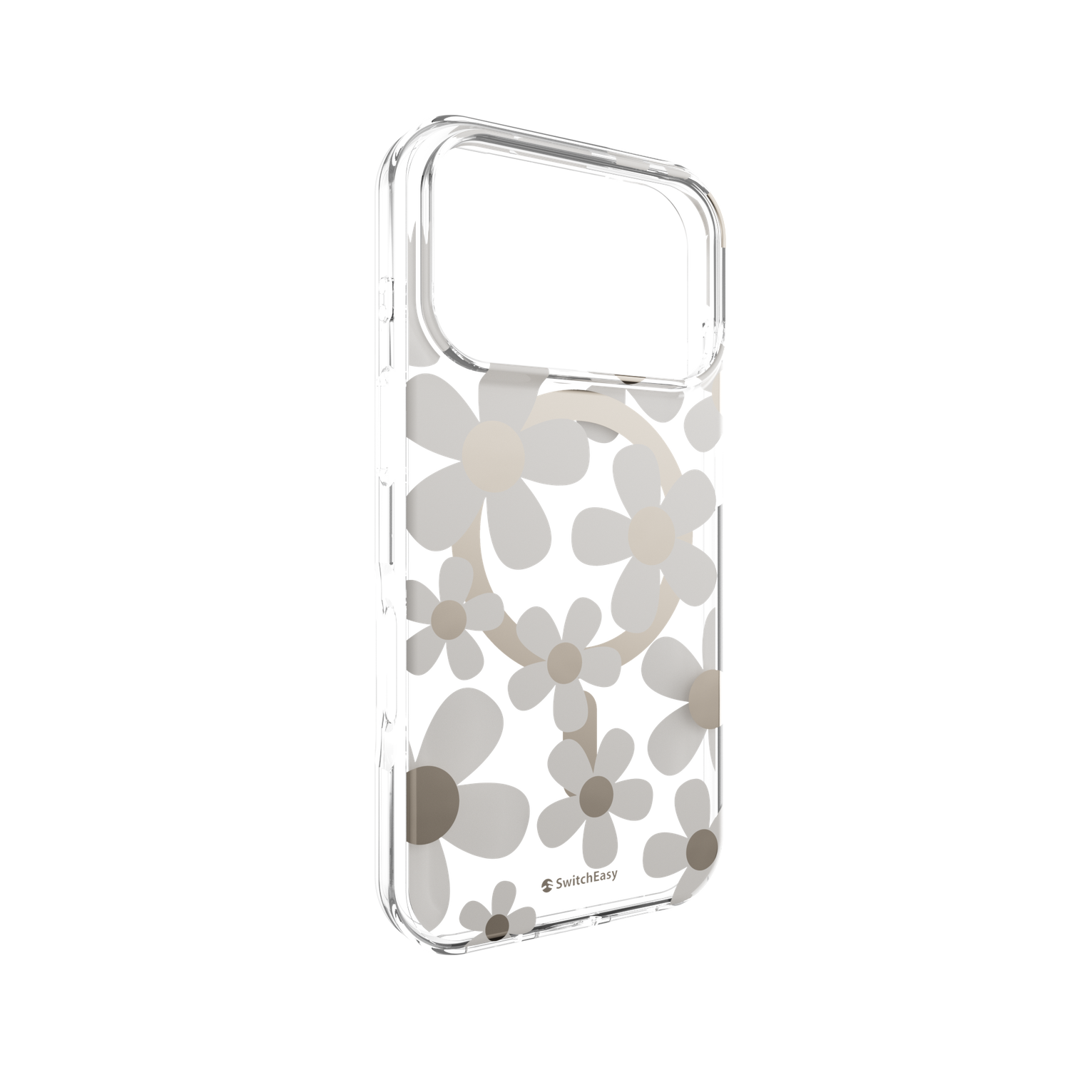 SwitchEasy iPhone 17 Pro Fleur M 3D Patterned Protective Case, Golden Gray