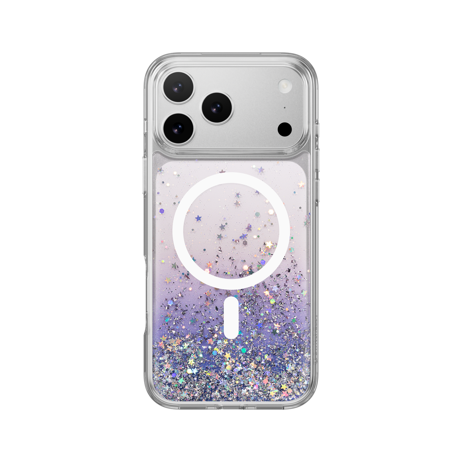 SwitchEasy iPhone 17 Pro Max Starfield M 3D Glitter Protective Case, Twilight White Ring