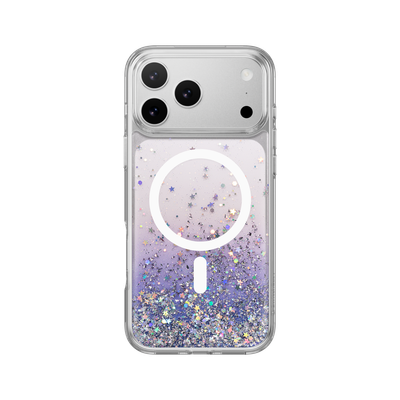 SwitchEasy iPhone 17 Pro Max Starfield M 3D Glitter Protective Case, Twilight White Ring