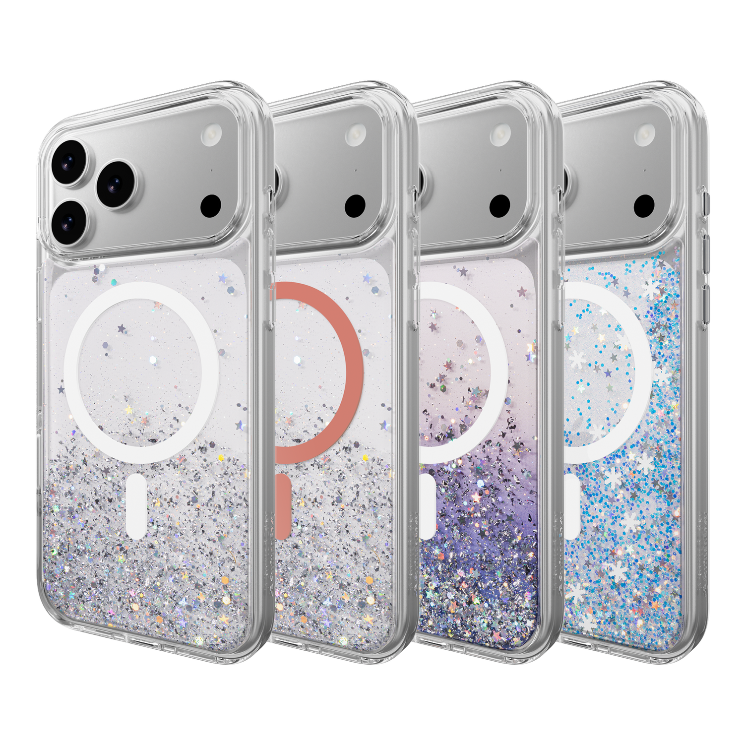 SwitchEasy iPhone 17 Pro Max Starfield M 3D Glitter Protective Case, Twilight White Ring