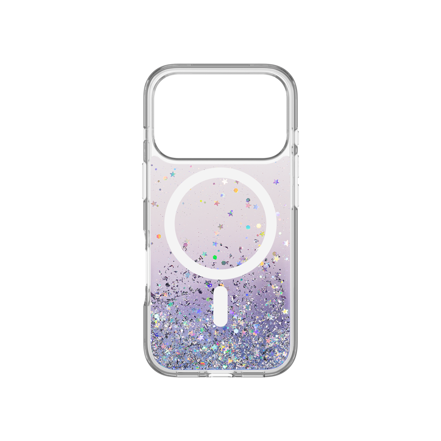 SwitchEasy iPhone 17 Pro Starfield M 3D Glitter Protective Case, Twilight White Ring