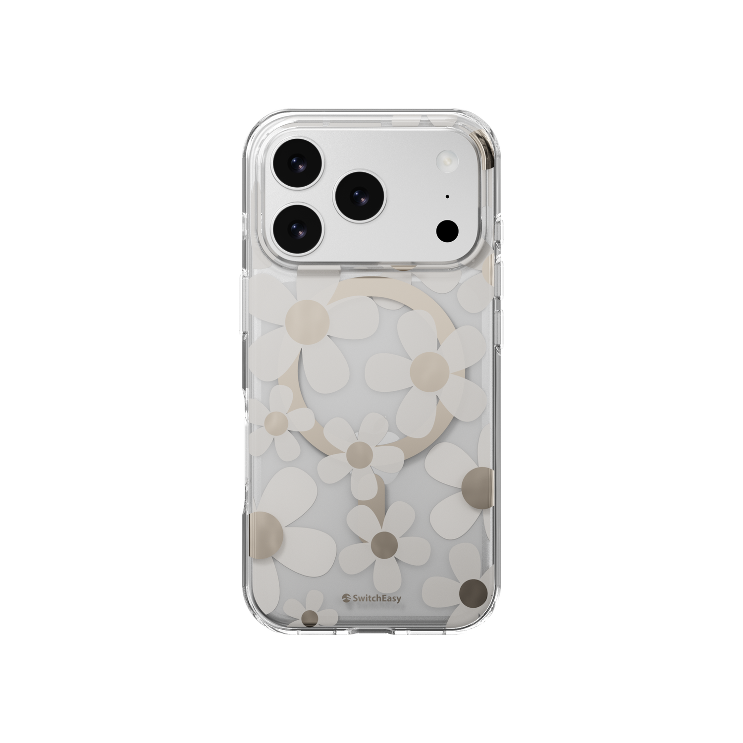 SwitchEasy iPhone 17 Pro Fleur M 3D Patterned Protective Case, Golden Gray