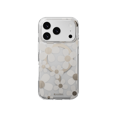 SwitchEasy iPhone 17 Pro Fleur M 3D Patterned Protective Case, Golden Gray