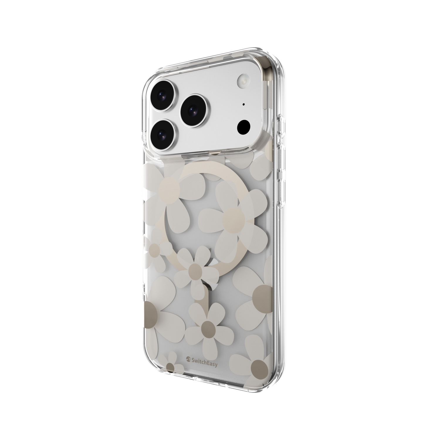 SwitchEasy iPhone 17 Pro Fleur M 3D Patterned Protective Case, Golden Gray