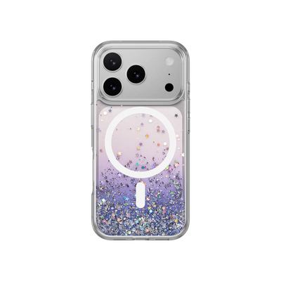 SwitchEasy iPhone 17 Pro Starfield M 3D Glitter Protective Case, Twilight White Ring
