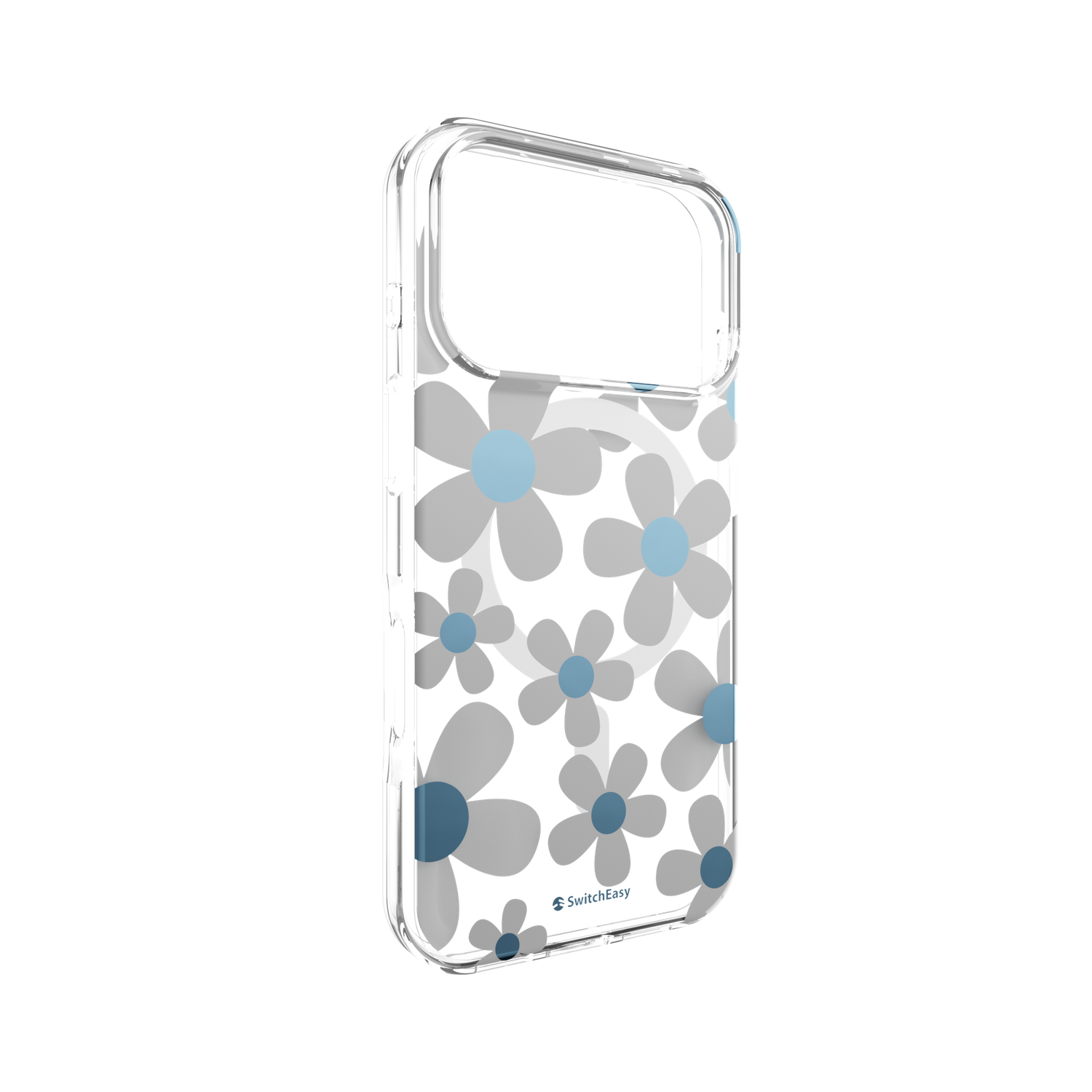 SwitchEasy iPhone 17 Pro Fleur M 3D Patterned Protective Case, Blue Gray