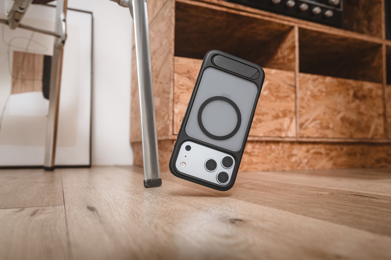 SwitchEasy iPhone 17 Pro EasyStand M Stand Guard Protective Case, Concrete