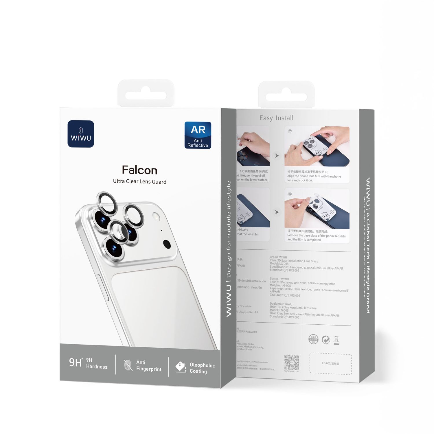 WiWU iPhone 17 Pro/17 Pro Max Titan Lens Guard, Silver