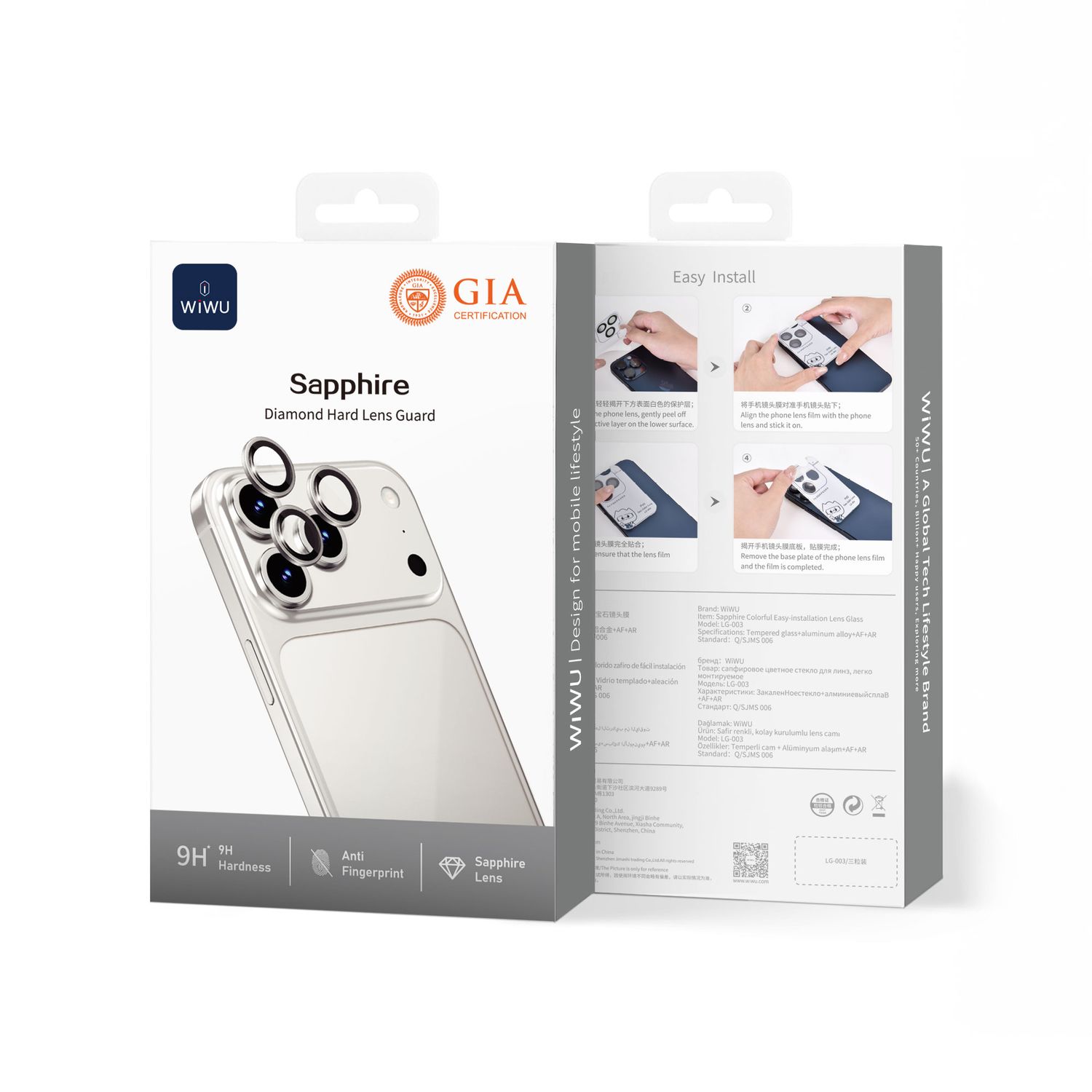 WiWU iPhone 17 Pro/17 Pro Max Titan Lens Guard, Orange