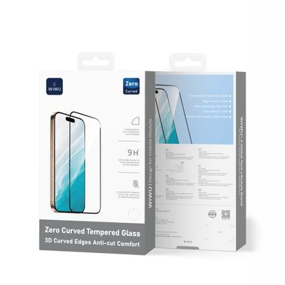WiWU iPhone 17 Pro Tempered Glass, 3D Clear