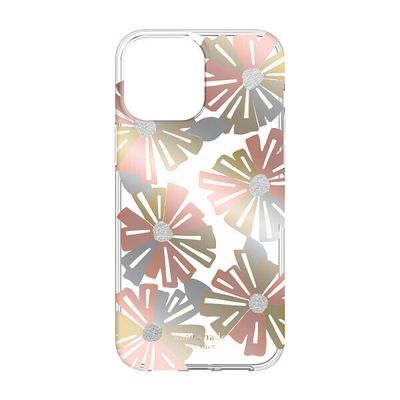 KSNY iPhone 13 mini Protective Hardshell, Wallflower/Cream/Sliver Glitter/Rose G