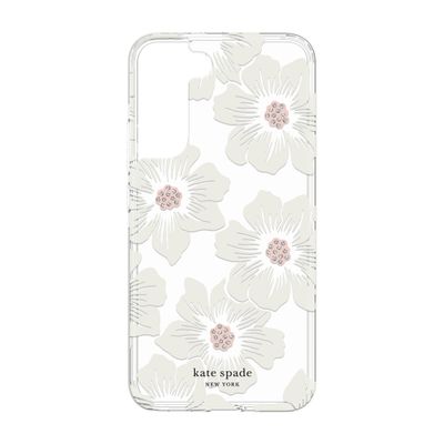 KSNY Samsung Galaxy S22 Plus 5G Defensive Hardshell, Hollyhock Floral Clear/Crea