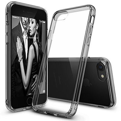 JTL iPhone 7 Dual Protection Bumper Back Case, Crystal Black