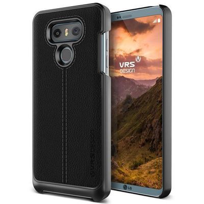 VRS Design LG G6 Simpli Mod PC+PU Leather, Black