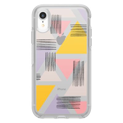 OtterBox iPhone XR Symmetry Clear Series, Graphic Love Triangle (Clear/Graphic)
