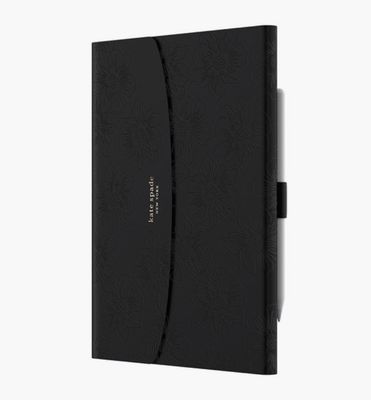 Kate Spade New York iPad 7/8/9 10.2 Envelope Folio, Reverse Hollyhock Black