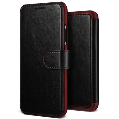 VRS Design iPhone X Layered Dandy PU Leather, Black