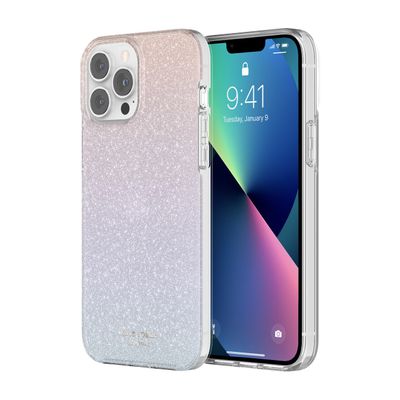 Kate Spade New York iPhone 13 Pro Protective Hardshell, Ombre Glitter/Pink/Purpl