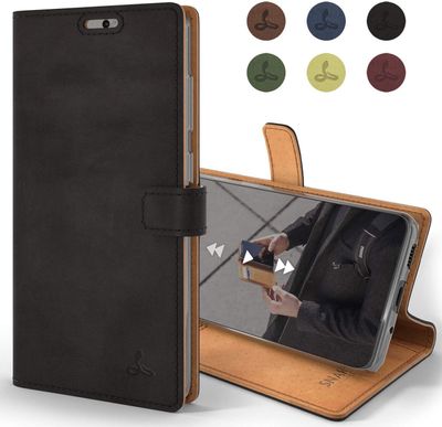 Komass Samsung Galaxy Note 20 Ultra 5G Flip Case, Black