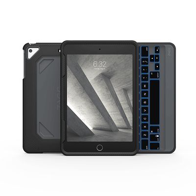 ZAGG iPad mini (2019) Rugged Messenger Case with VisionGuard &amp; Pen Loop, Black