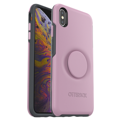 OtterBox Otter + Pop iPhone Xs Max Symmetry, Mauvous (Pink/Grey)