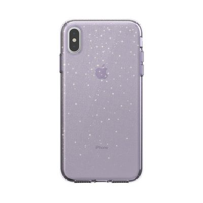 Speck iPhone Xs Max Presidio Clear Glitter, Geode Purple With Gold Glitter