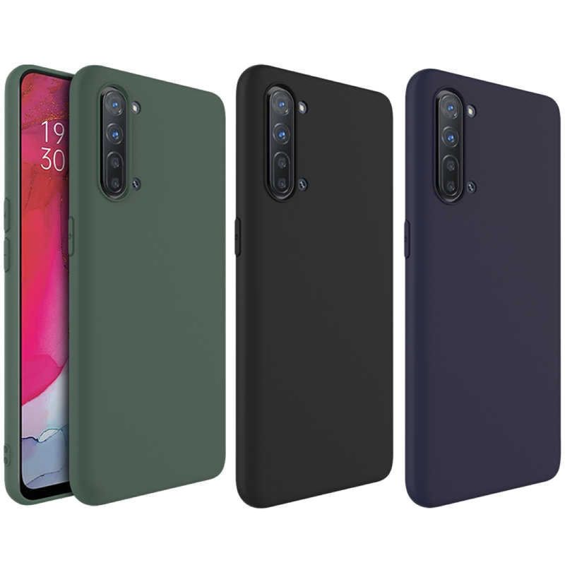 Komass Oppo Reno3 Liquid Silicone Back Cover, Black