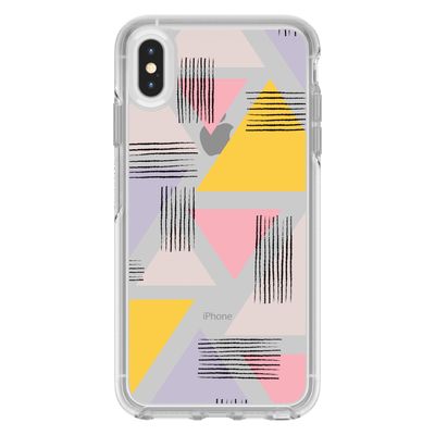OtterBox iPhone Xs Max Symmetry Clear Series, Graphic Love Triangle (Clear/Graph