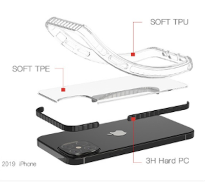 X-Fitted iPhone 13 Pro X-Defender Anti-Drop, Black