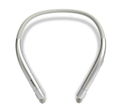 EXFIT BCS-700 Bluetooth Stereo Headset, Bright Silver