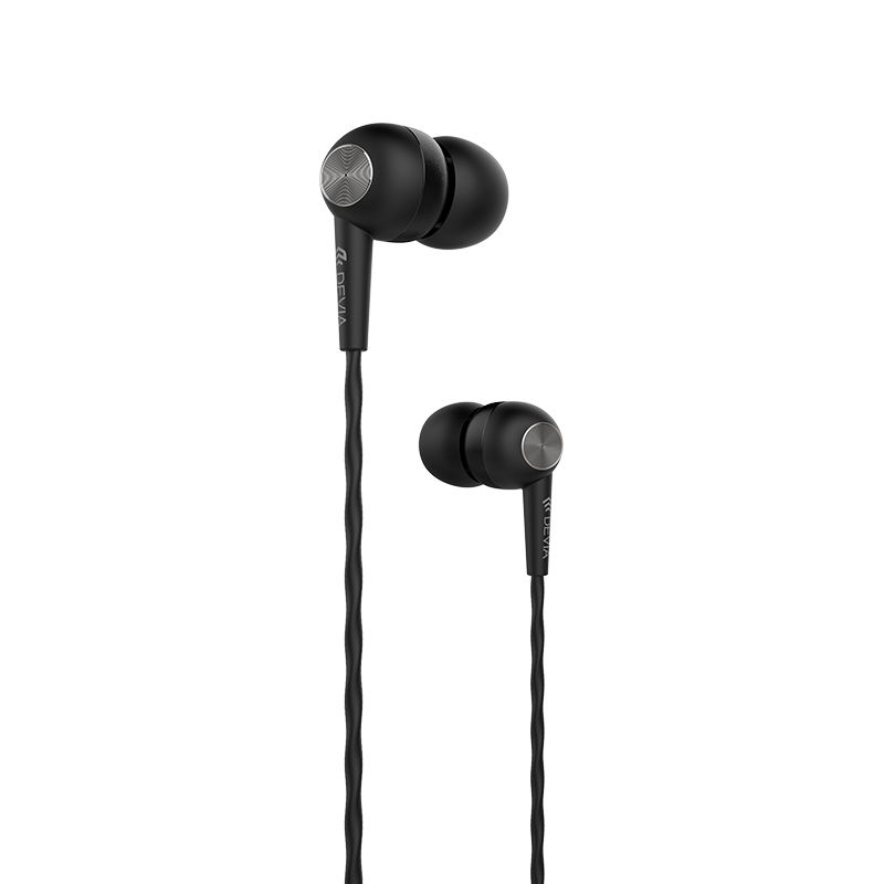 Devia Wired Headset Kintone, Black (3.5mm)